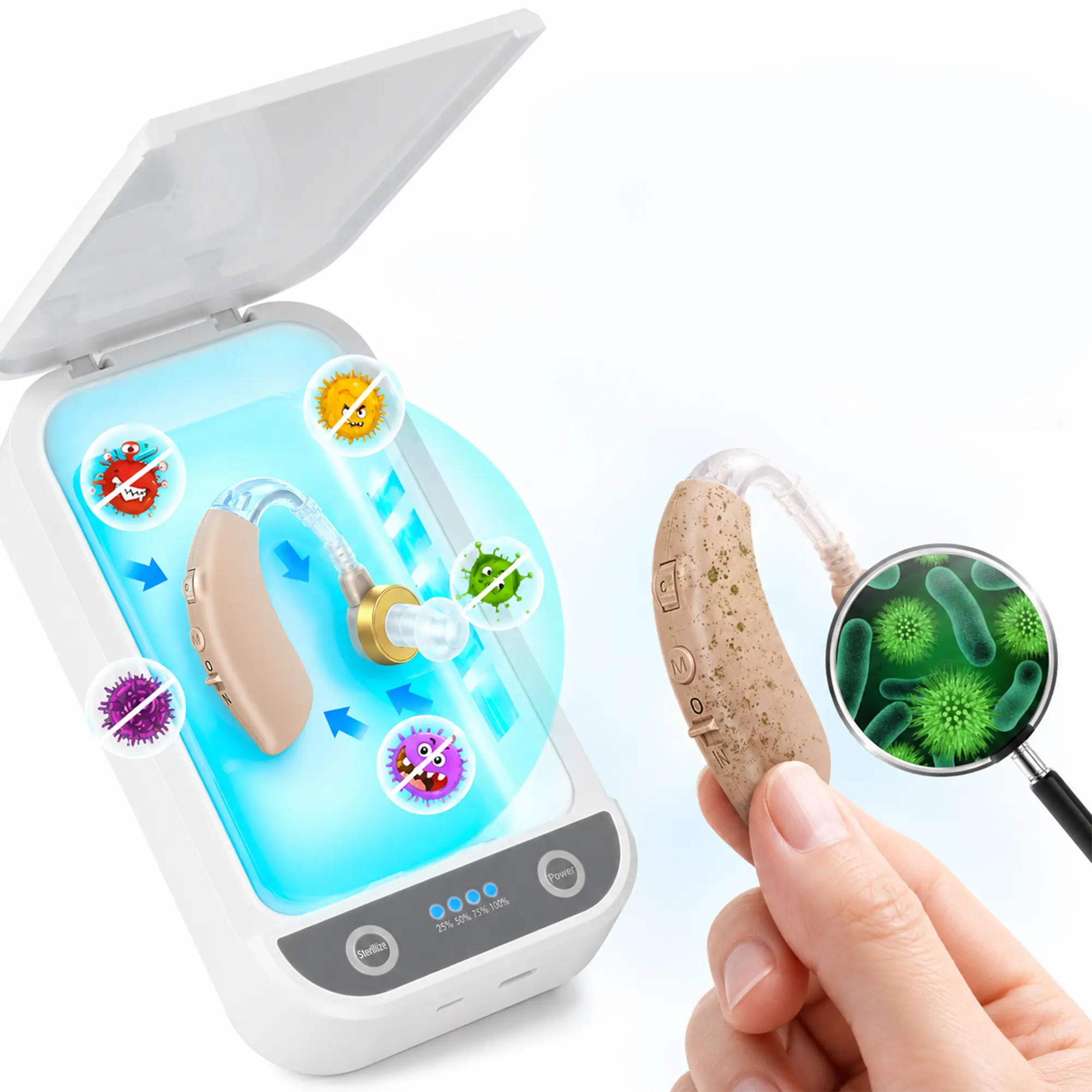 Máy khử khuẩn UV vệ sinh tai nghe