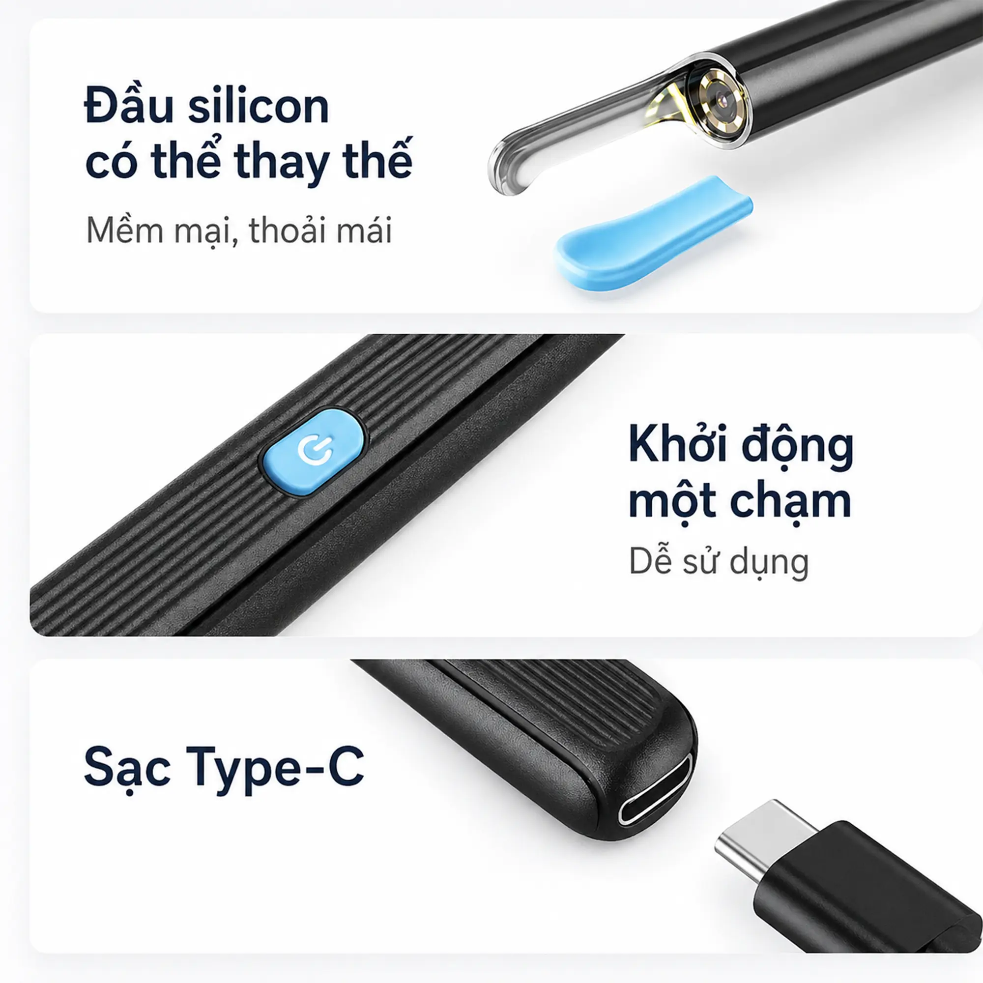 Máy lấy ráy tai, vệ sinh tai nghe