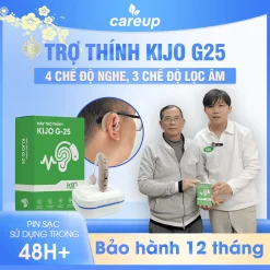 Máy trợ thính cài vành tai 4 mức độ nghe, 3 chế độ lọc ồn KIJO G25